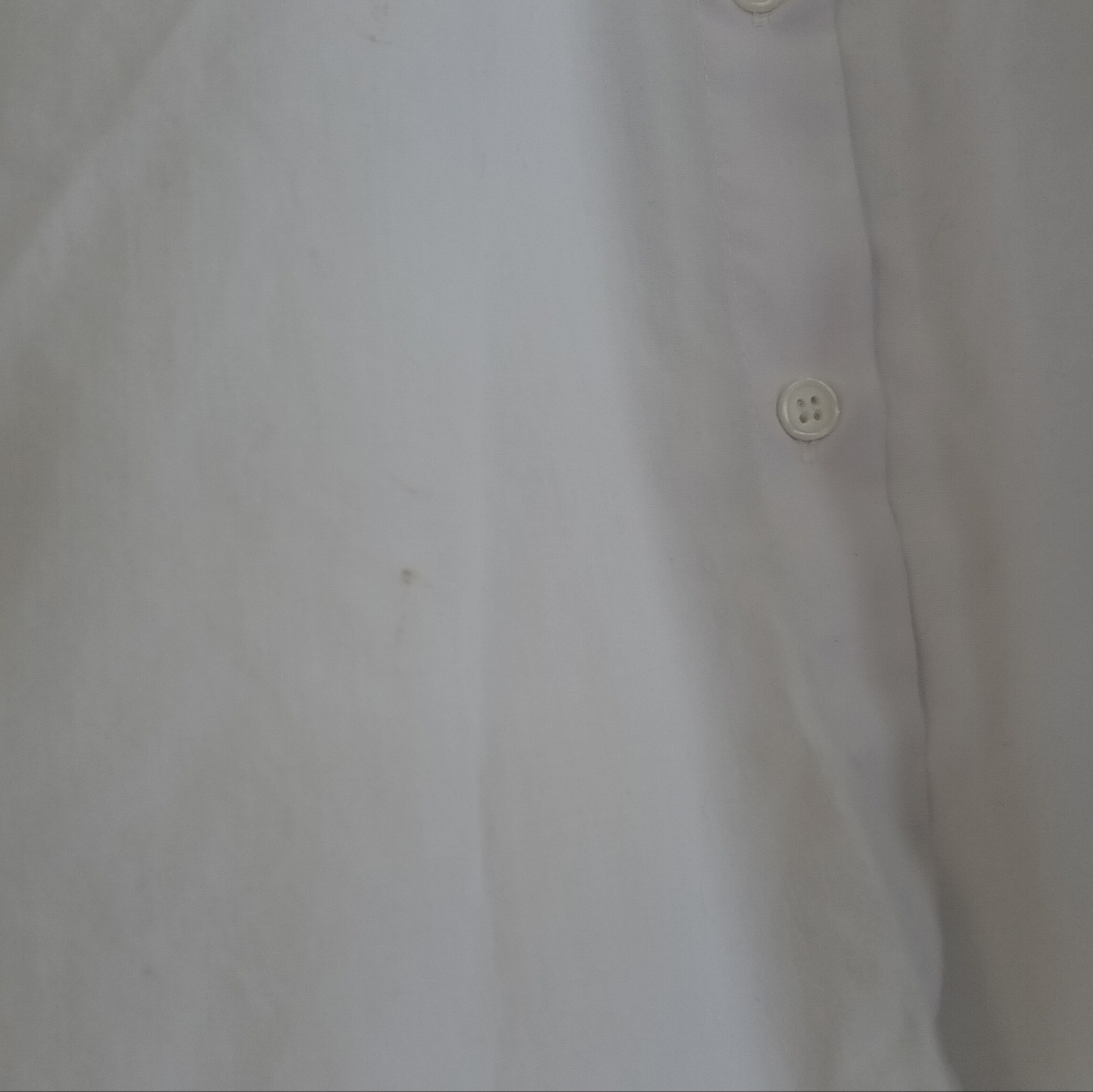 Zara White Button-Up Shirt Navy Stripe Sleeve Detail Oversized Billowy Beach - Picture 8 of 13